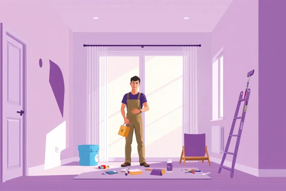 Intérieur rénové après travaux de peinture à Alfortville