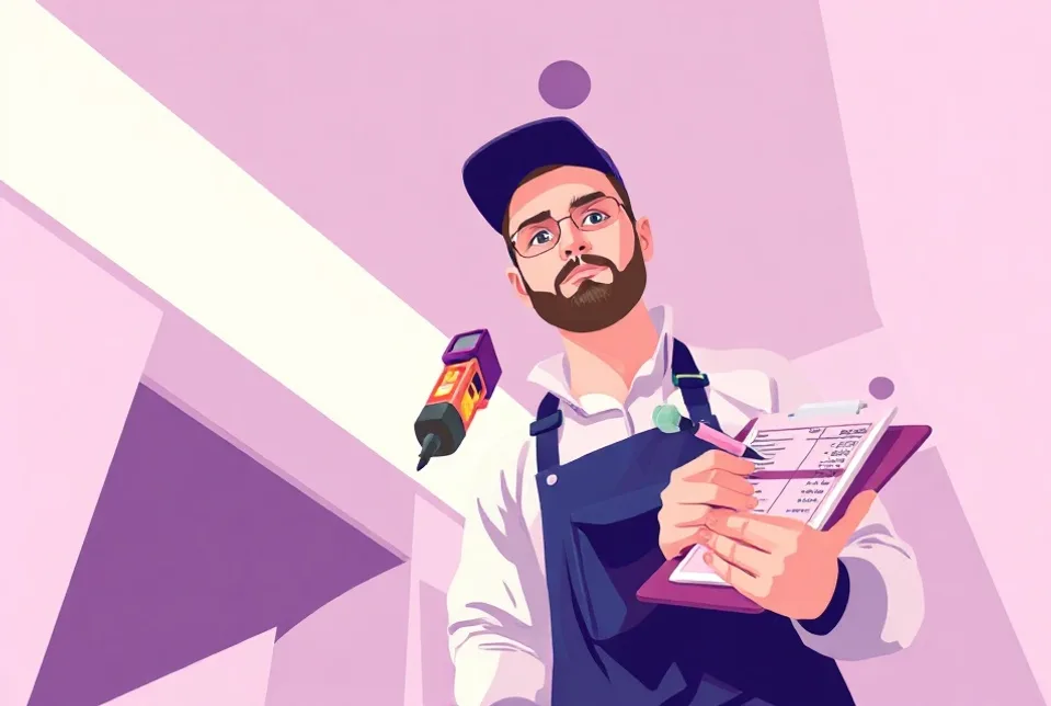 Artisan mesurant une pièce pour établir un devis de peinture à Alfortville